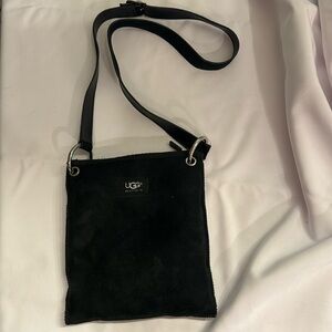UGG black suede crossbody. Excellent condition
